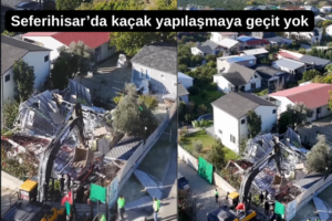 Seferihisar Belediyesi, Sığacık Karagöl mevkiinde mahkeme kararı kesinleşen kaçak yapıları