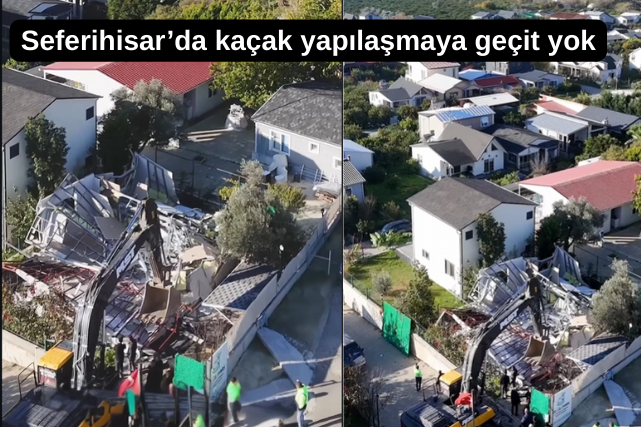 Seferihisar’da kaçak yapılaşmaya geçit yok Seferihisar Belediyesi, Sığacık Karagöl mevkiinde mahkeme kararı kesinleşen kaçak yapıları