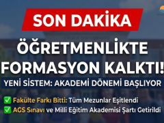 Öğretmen Atamalarında Devrim: Formasyon Kalktı, Akademi Dönemi Başlıyor