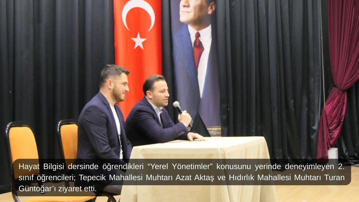 Şehit Mehmet İzdal İlkokulu 2. sınıf öğrencileri, Hayat Bilgisi dersini