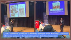 ÇYDD Seferihisar Şubesi’nin yıl dönümü kutlamaları kapsamında tarihçi Naim Babüroğlu,