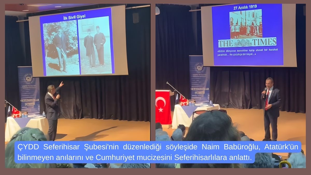 ÇYDD Seferihisar Şubesi’nin yıl dönümü kutlamaları kapsamında tarihçi Naim Babüroğlu,