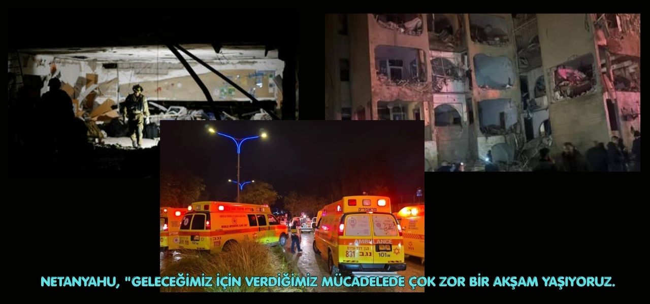 İran'dan fırlatılan balistik füzenin Arad'da bir binaya isabet etmesi sonucu