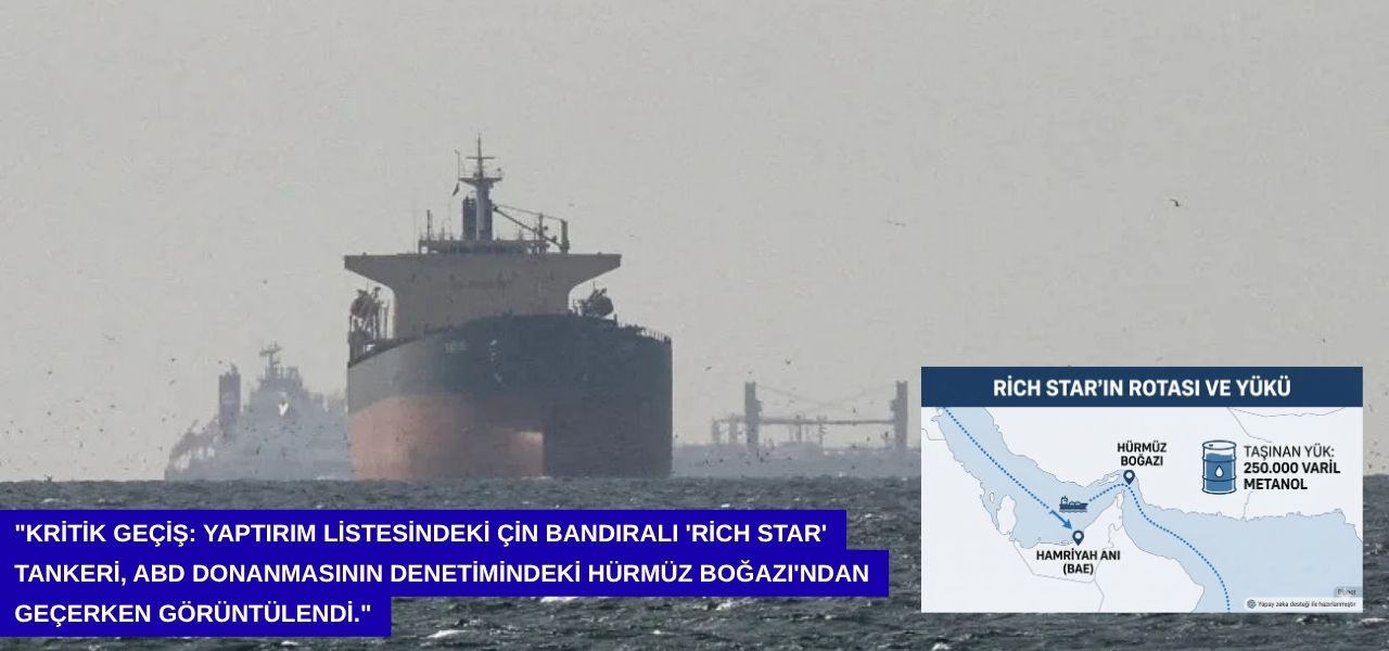 ABD'nin İran ablukasına rağmen Çin tankeri Rich Star Hürmüz Boğazı'nı