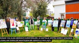 Seferiçınar’da, kursiyerlerin fırça darbeleri sergilendi