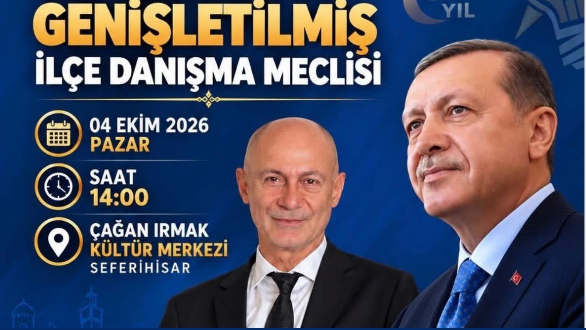 AK Parti Seferihisar İlçe Başkanlığı, 4 Ekim 2026 Pazar günü